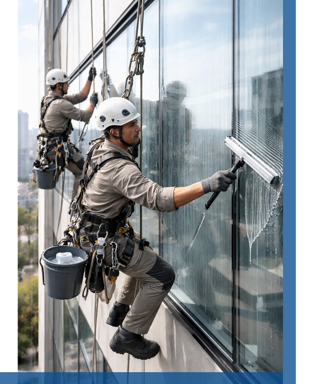 Мойка окон альпинистами в Грозном от 4617 р. | ВЫСОТНИК-Грз