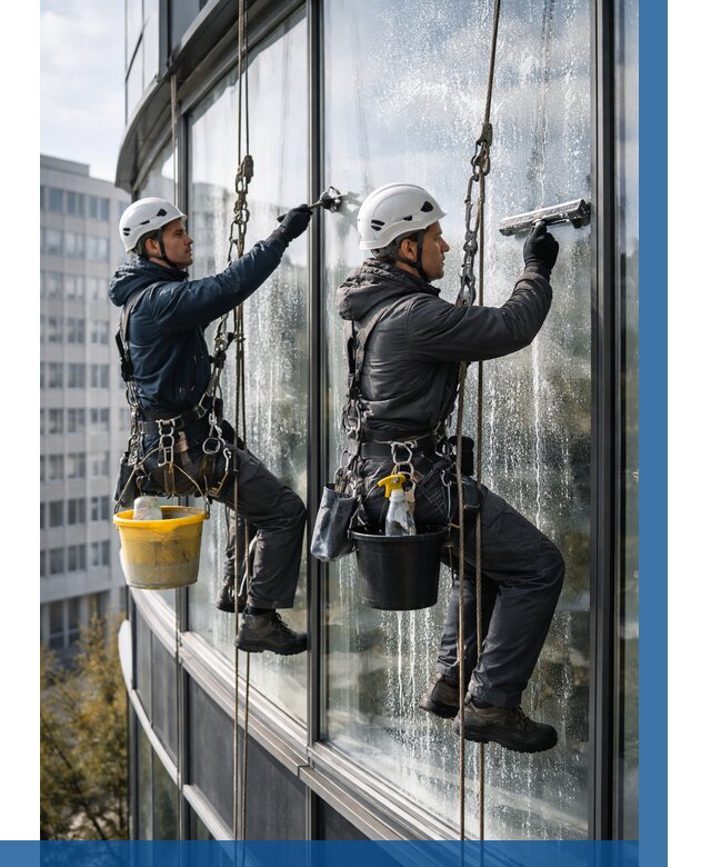 Мойка панорамных окон в Грозном от 359 р. заказать у ВЫСОТНИК-Грз