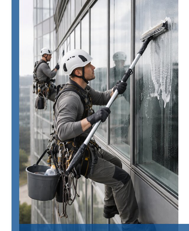 Высотная мойка сплошного остекления с выездом в Грозном