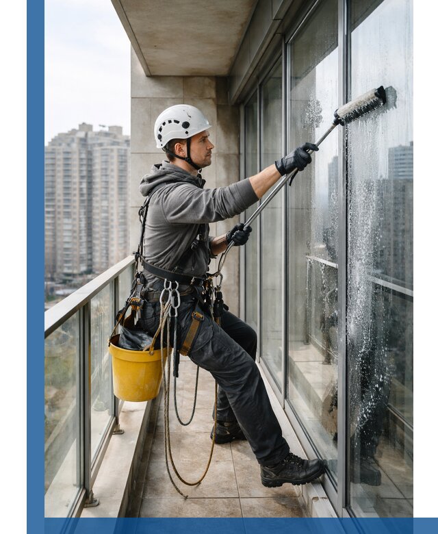 Профессиональная мойка балконного остекления в Грозном