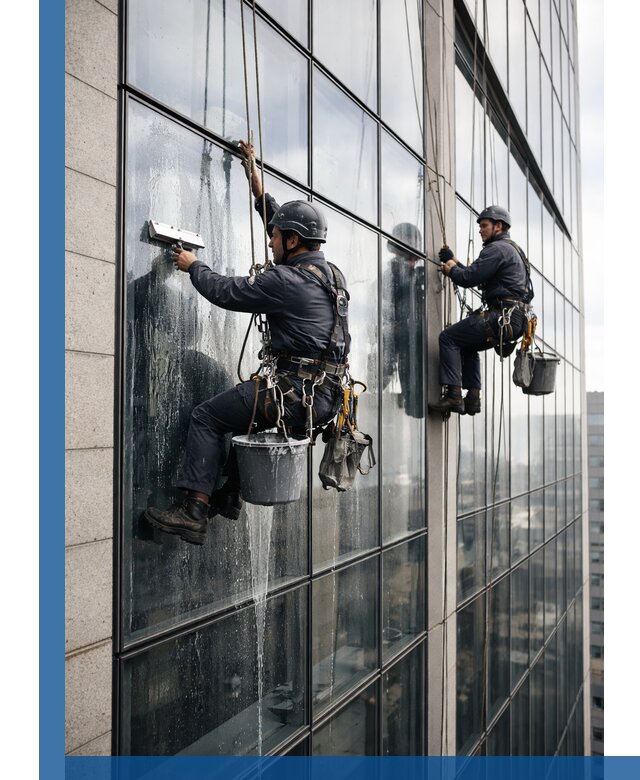 Профессиональная мойка стеклянных фасадов зданий в Грозном