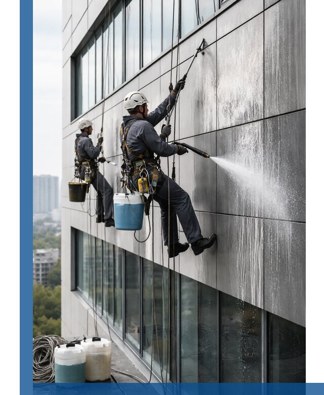 Профессиональная мойка вентилируемых фасадов в Грозном