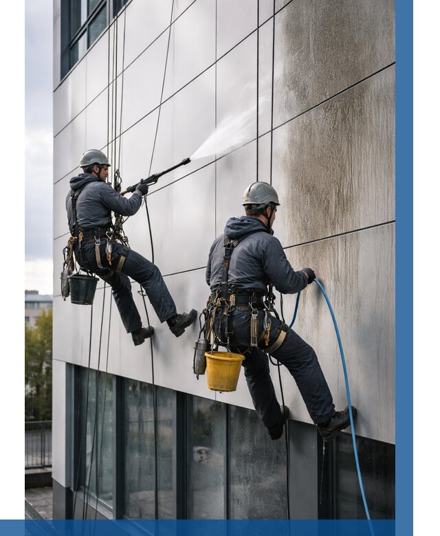 Мойка фасада из композита в Грозном по цене от 308 р. | ВЫСОТНИК-Грз