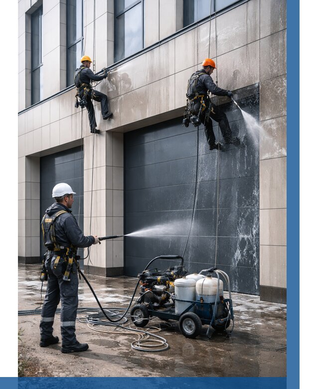 Послестроительная мойка фасада в Грозном от 308 р. | ВЫСОТНИК-Грз