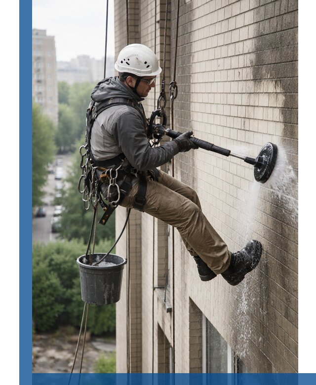 Очистка фасада от копоти в Грозном профессионально и безопасно