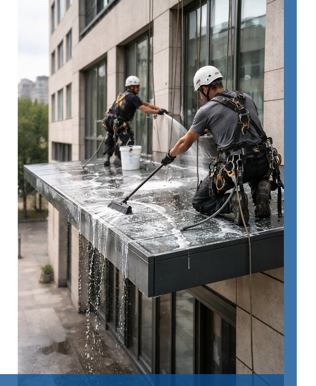 Мойка козырьков и навесов в Грозном от 3591 р. | ВЫСОТНИК-Грз