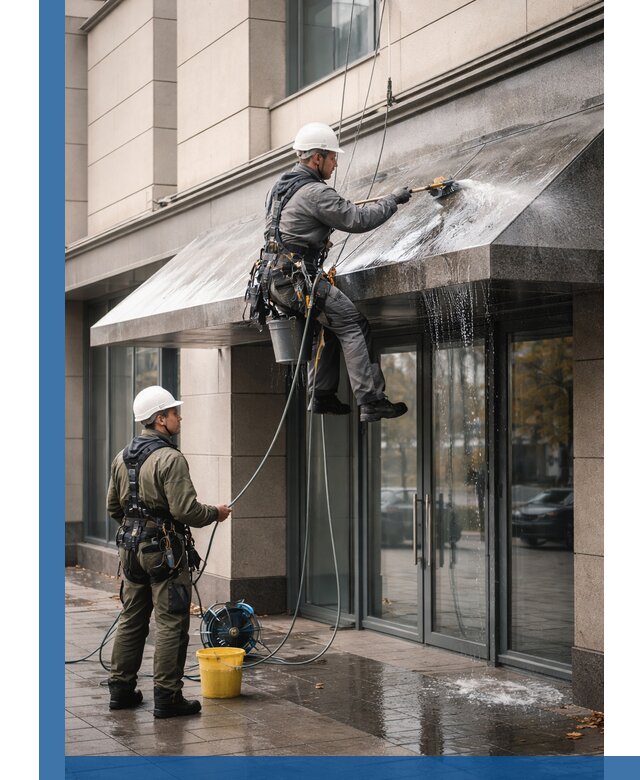 Профессиональная мойка козырьков и навесов в Грозном