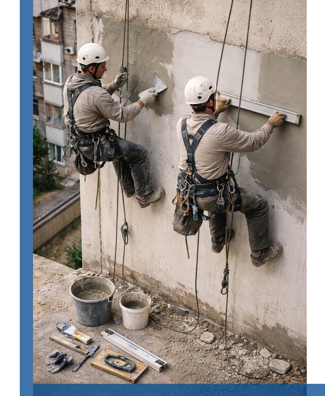 Комплексный ремонт штукатурного фасада с гарантией в Грозном