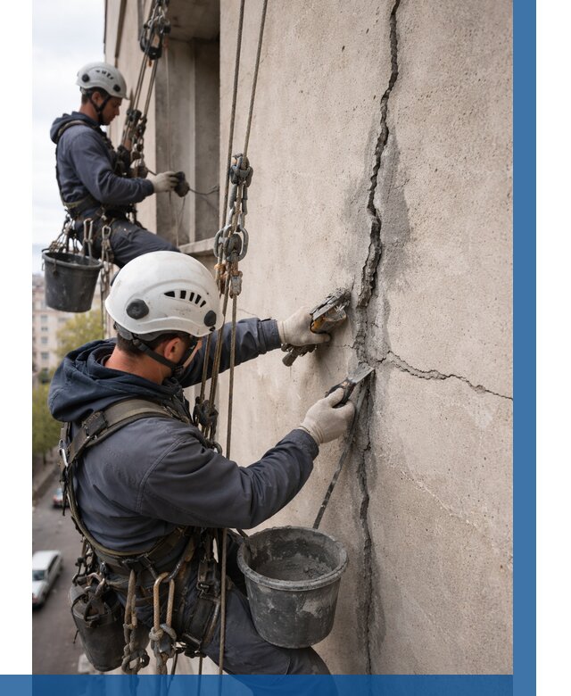 Заделка трещин на фасаде в Грозном от 923 р. | ВЫСОТНИК-Грз