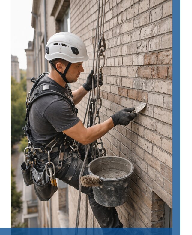 Ремонт кирпичной кладки фасада в Грозном от 1847 р. | ВЫСОТНИК-Грз