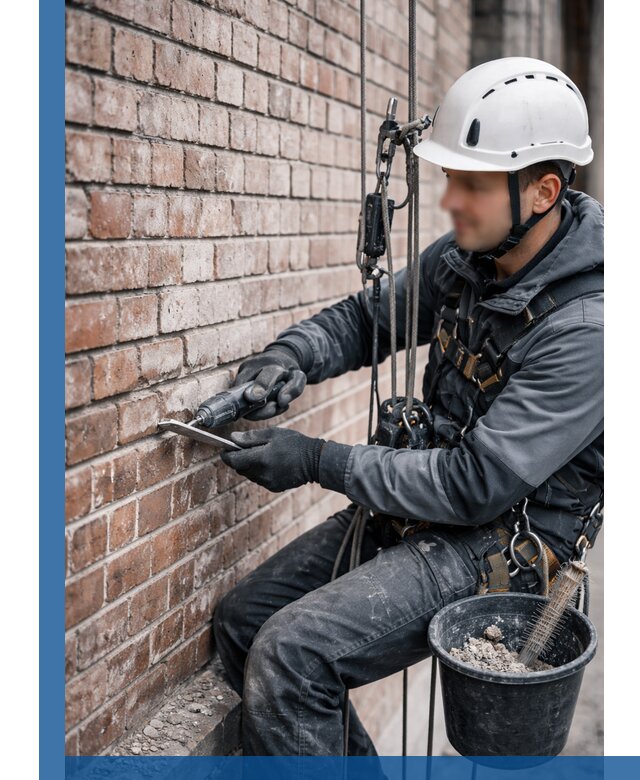 Расшивка кирпичных швов фасадов и стен, ремонт в Грозном