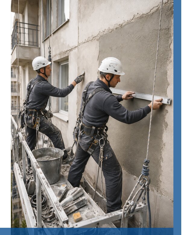 Штукатурка фасада на высоте в Грозном от 923 р. | ВЫСОТНИК-Грз