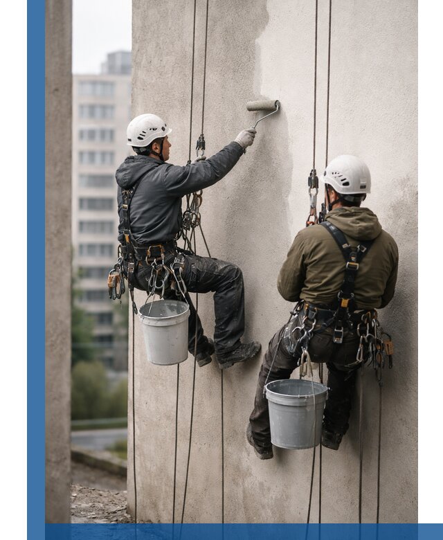 Покраска фасадов высотными альпинистами в Грозном с гарантией