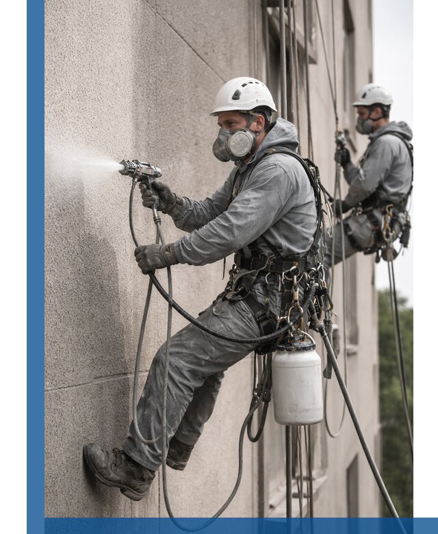 Безвоздушная покраска фасадов зданий в Грозном профессионально