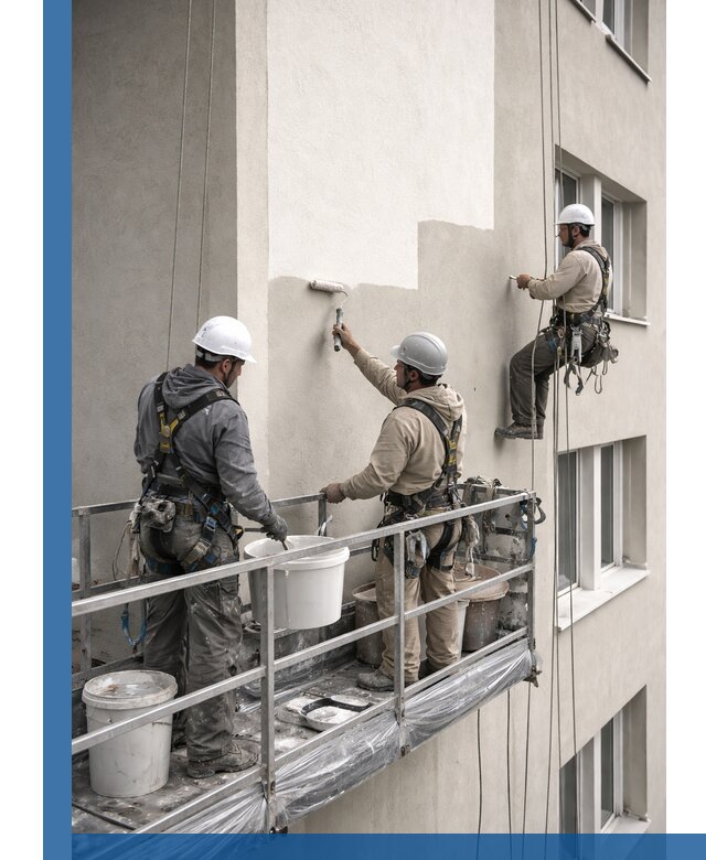 Покраска оштукатуренного фасада в Грозном под ключ с гарантией