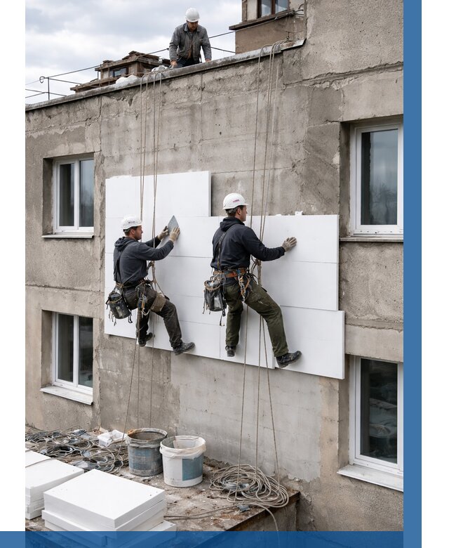 Утепление фасада пенополистиролом в Грозном от 1847 р. | ВЫСОТНИК-Грз