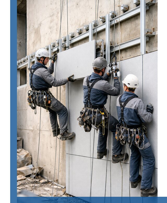 Монтаж вентилируемого фасада в Грозном под ключ с гарантией качества