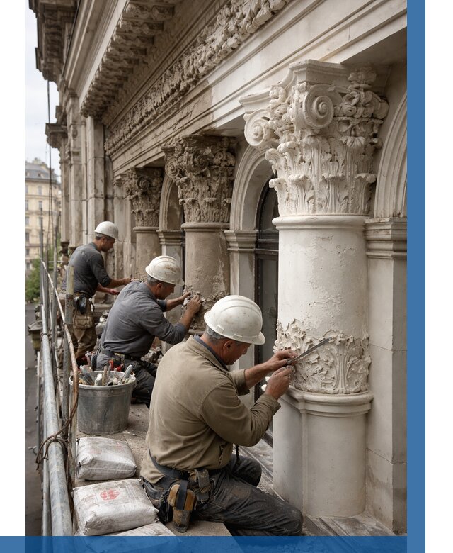 Реставрация фасадной лепнины в Грозном от 2565 р. | ВЫСОТНИК-Грз