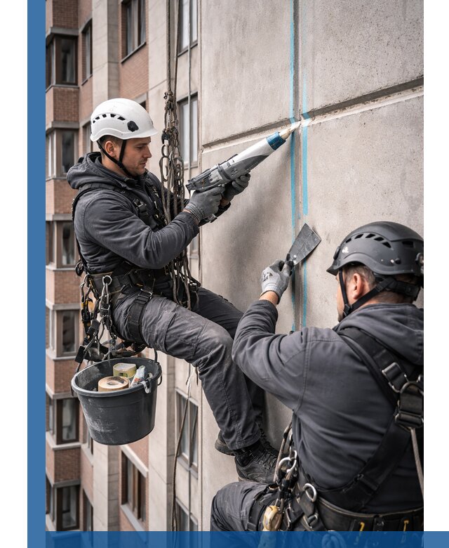 Вторичная герметизация швов фасада и кровли в Грозном