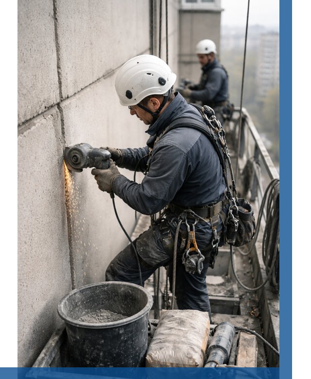 Штробление межпанельных швов в Грозном от 1231 р. | ВЫСОТНИК-Грз
