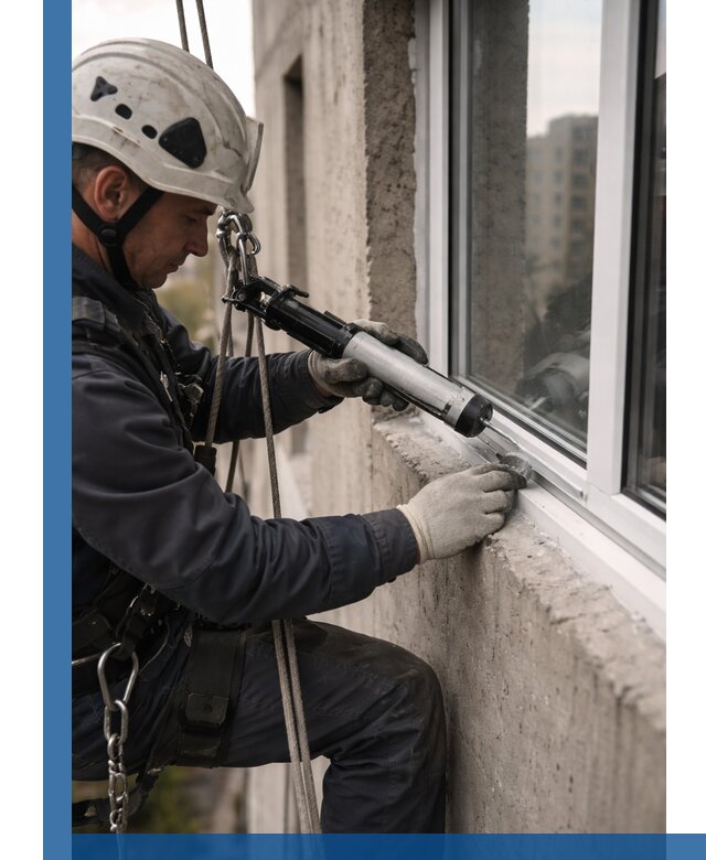 Герметизация оконных швов снаружи в Грозном профессионально