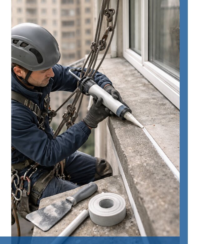 Герметизация балконного козырька в Грозном от 4617 р. | ВЫСОТНИК-Грз