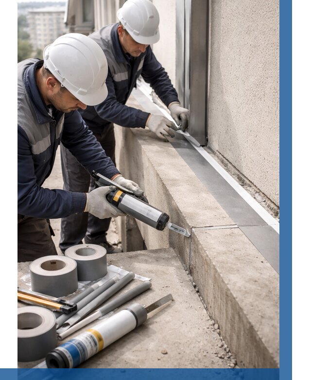 Герметизация примыкания балкона в Грозном от 4617 р. | ВЫСОТНИК-Грз