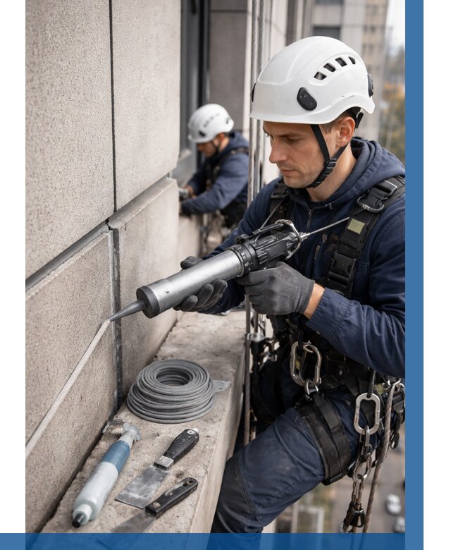 Герметизация деформационных швов фасада в Грозном от 718 | ВЫСОТНИК-Грз