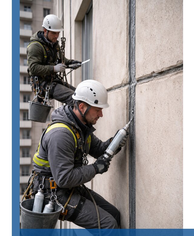 Герметизация деформационных швов фасада в Грозном качественно