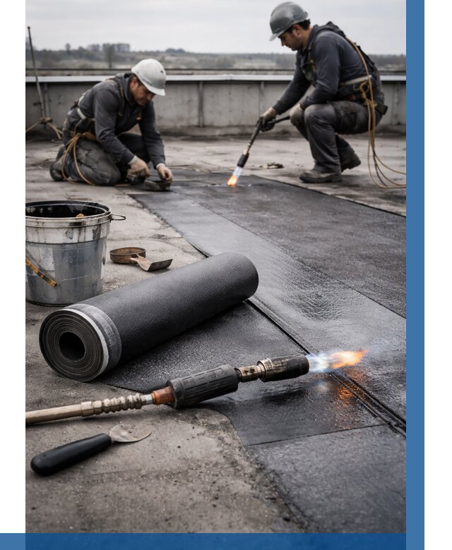 Ремонт рулонной кровли в Грозном от 667 р. | ВЫСОТНИК-Грз