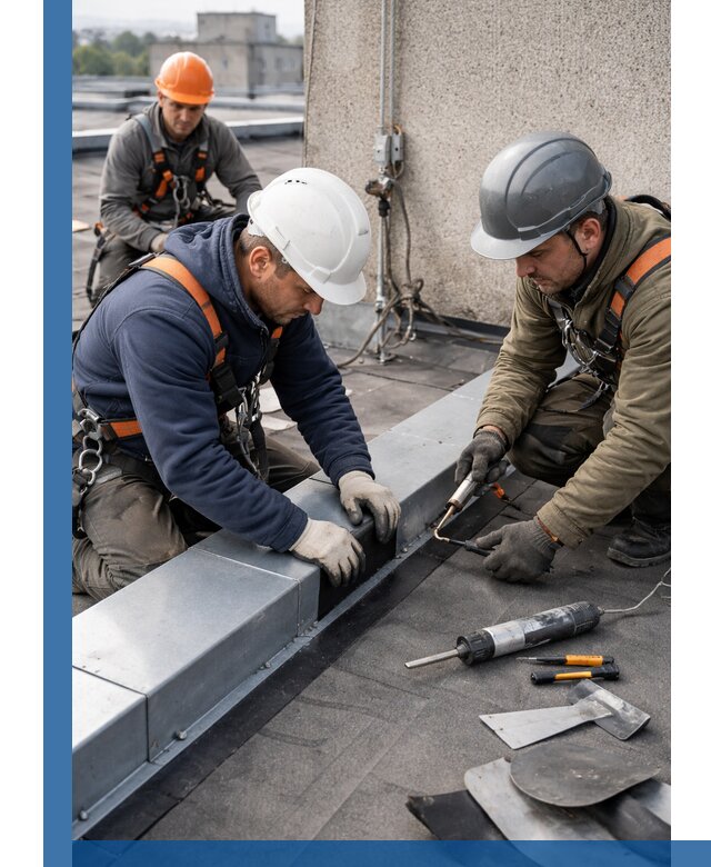 Ремонт кровельных примыканий в Грозном профессионально