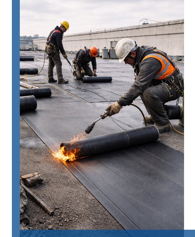 Монтаж наплавляемой кровли в Грозном профессионально