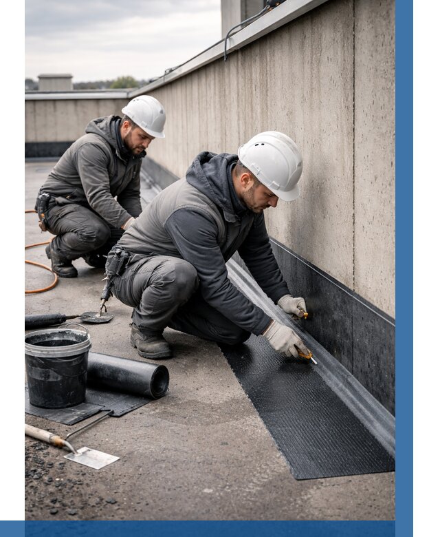 Гидроизоляция примыканий на кровле в Грозном от 923 р. | ВЫСОТНИК-Грз