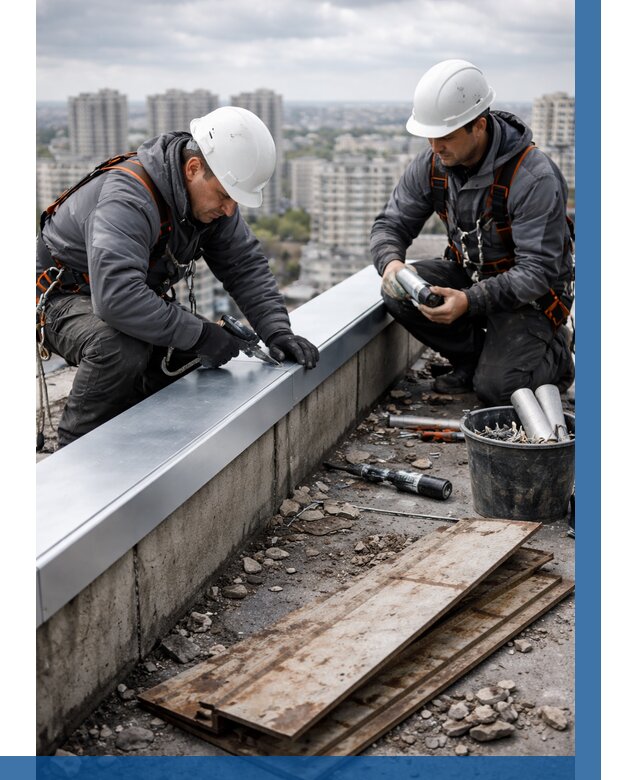 Замена парапетных крышек под ключ в Грозном от 1231 р. | ВЫСОТНИК-Грз