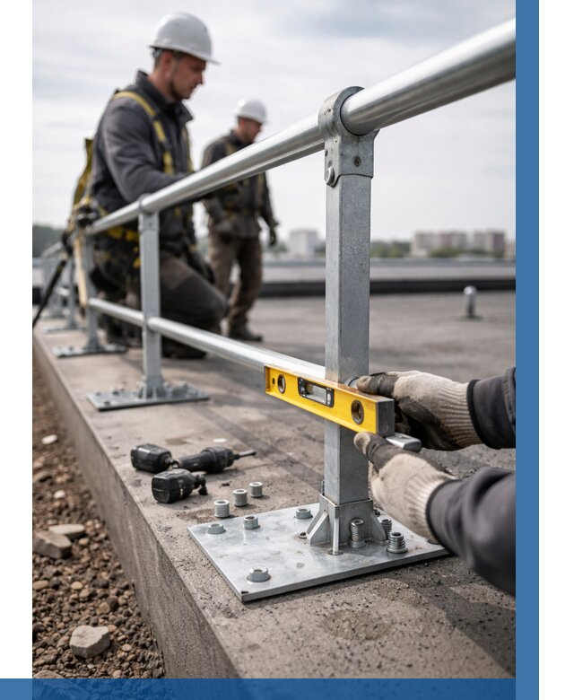 Монтаж кровельного ограждения в Грозном от 1231 р. | ВЫСОТНИК-Грз