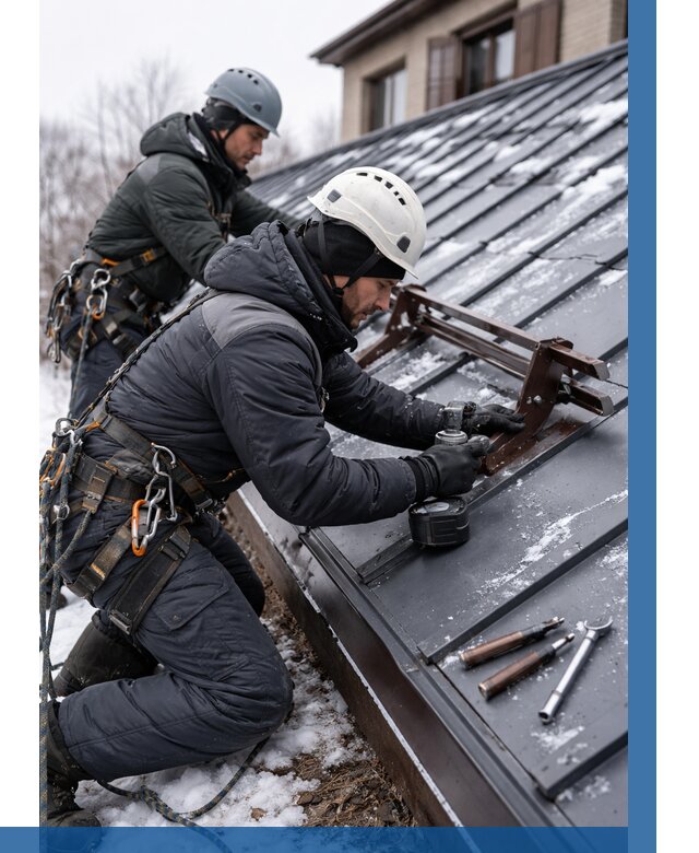 Монтаж снегозадержателей в Грозном от 462 р. | ВЫСОТНИК-Грз