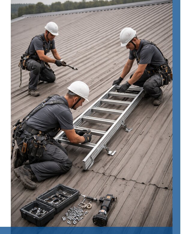 Монтаж кровельной лестницы в Грозном от 4617 р. | ВЫСОТНИК-Грз