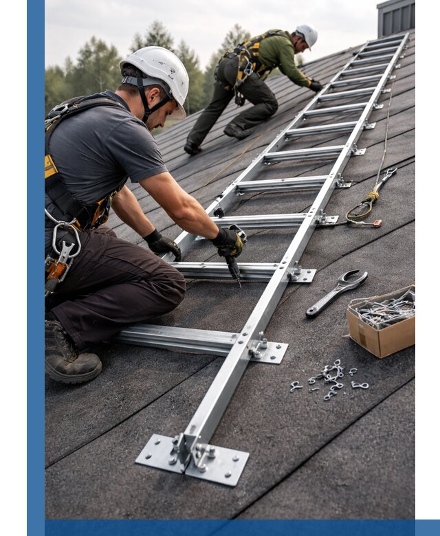 Профессиональный монтаж кровельной лестницы в Грозном под ключ