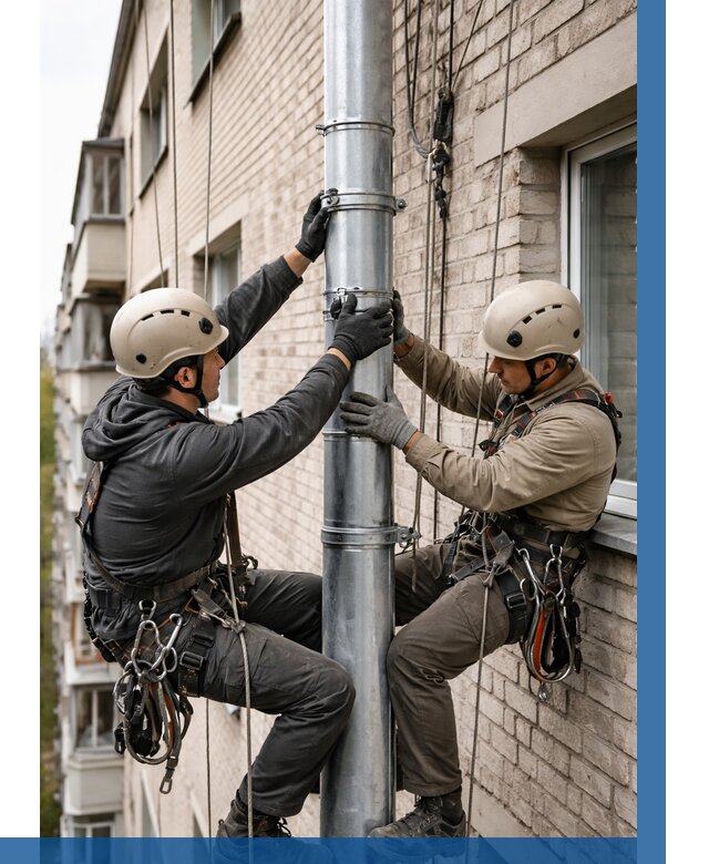 Замена водосточных труб в Грозном от 6670 р. | ВЫСОТНИК-Грз