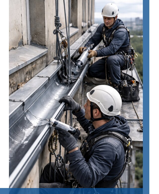 Ремонт водосточных желобов в Грозном от 6670 р. | ВЫСОТНИК-Грз