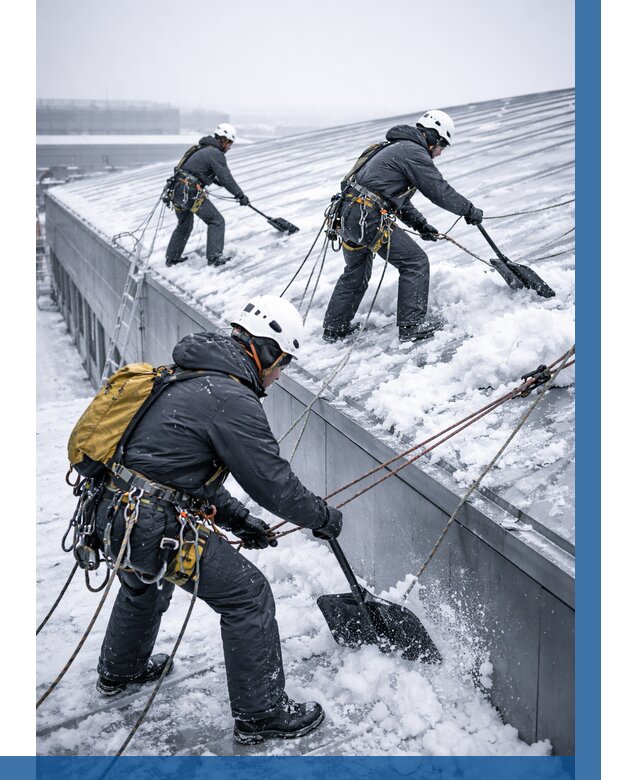 Очистка навесов от снега в Грозном от 4617 р. | ВЫСОТНИК-Грз