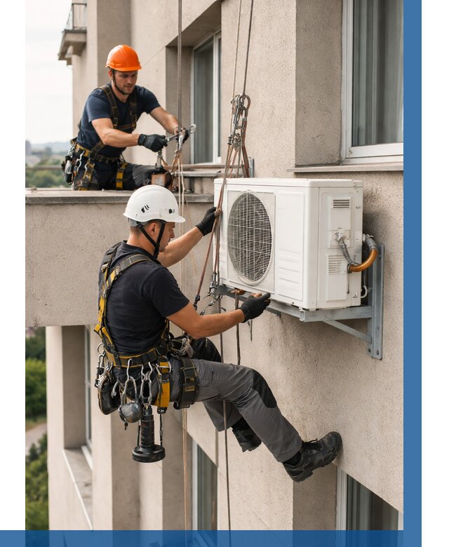 Монтаж внешнего блока кондиционера в Грозном от 6670 р. | ВЫСОТНИК-Грз