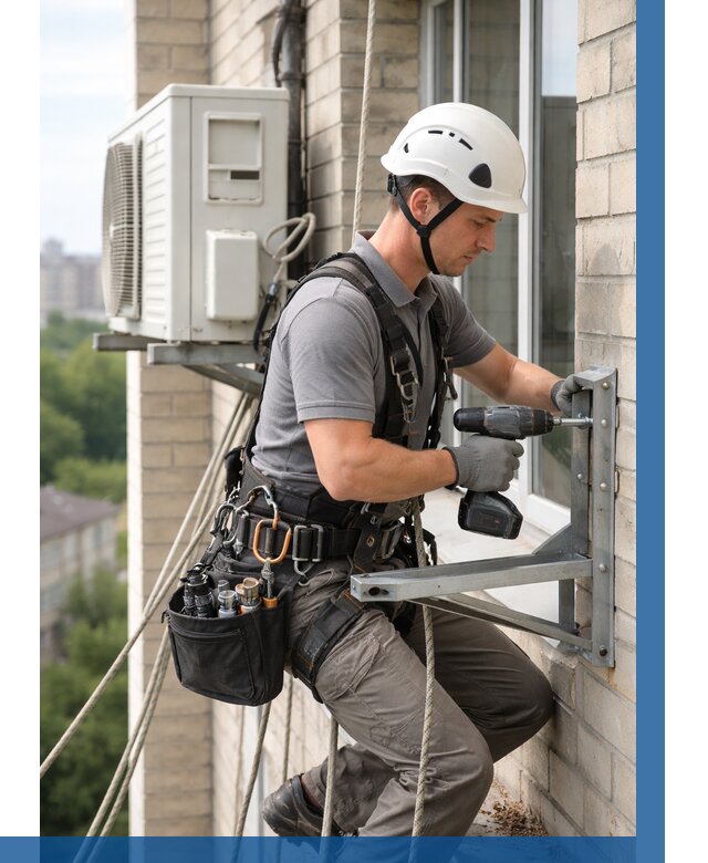 Установка кронштейнов кондиционера в Грозном от 3591 р. | ВЫСОТНИК-Грз