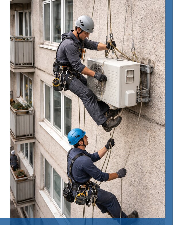 Перенос внешнего блока кондиционера в Грозном от 9235 р.| ВЫСОТНИК-Грз