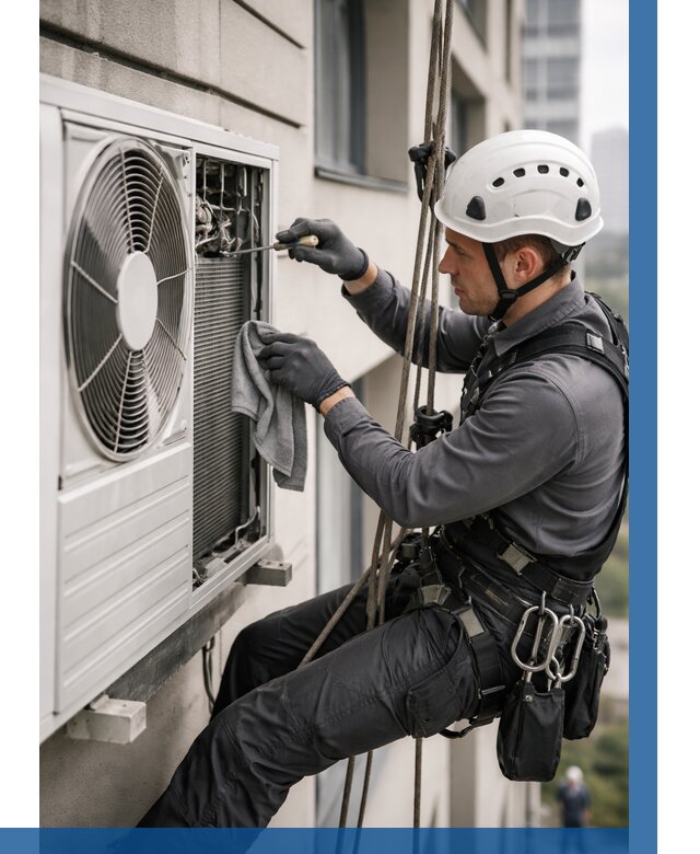 Обслуживание внешнего блока кондиционера в Грозном от 2770 р.ВЫСОТНИК-Грз