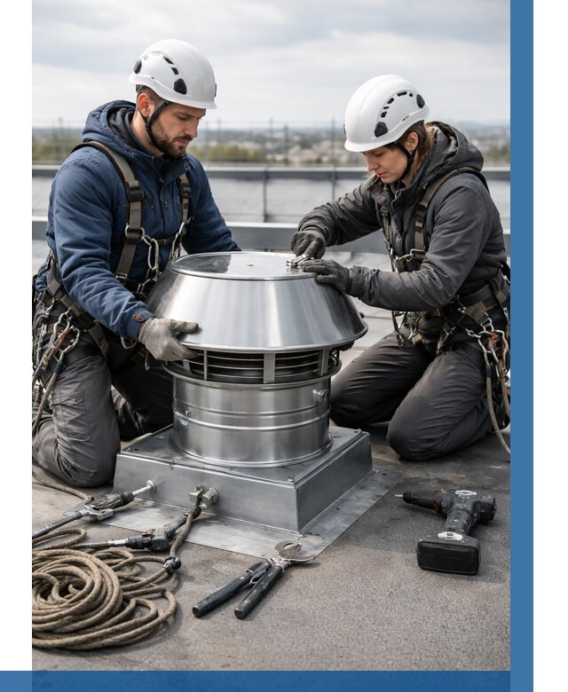 Установка дефлекторов на кровле в Грозном от 4617 р. | ВЫСОТНИК-Грз