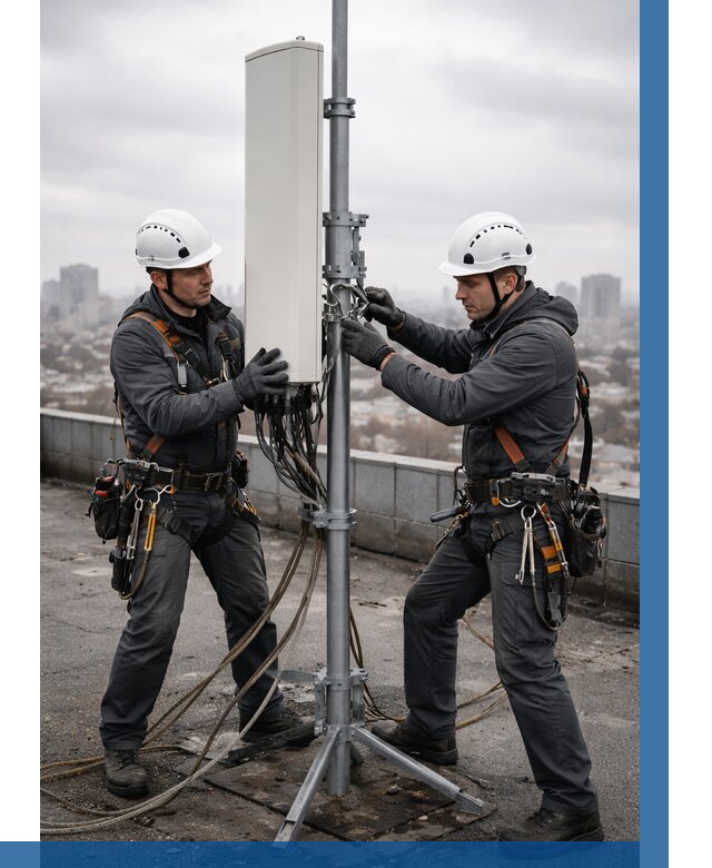 Монтаж антенн связи на крыше в Грозном от 8722 р. | ВЫСОТНИК-Грз