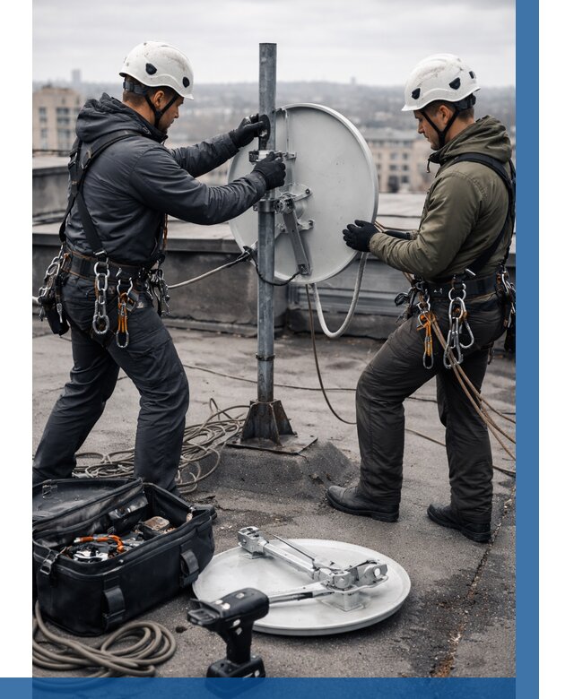 Демонтаж антенн на крыше в Грозном от 4617 р. | ВЫСОТНИК-Грз