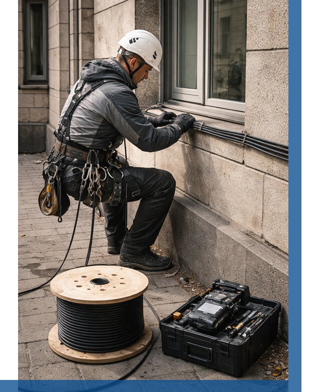 Прокладка оптоволоконного кабеля в Грозном от 821 р. | ВЫСОТНИК-Грз