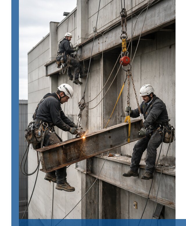 Демонтаж металлоконструкций на высоте в Грозном под ключ